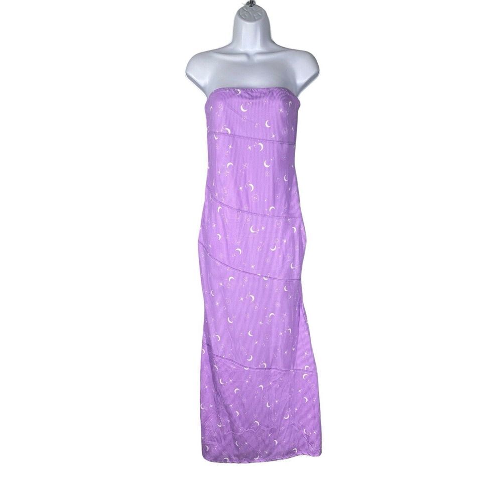 See You Monday Womens Maxi Dress Strapless Lavender Size‎ XL